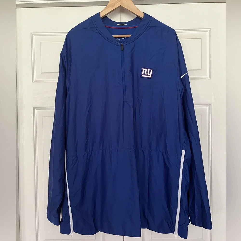 {NFL x Nike} New York Giants Lightweight Pullover Jacket in Blue - Men's XXL